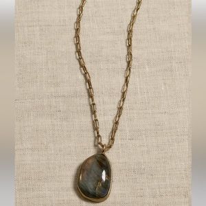 NWT Banana Republic Factory Labradorite Chain Necklace